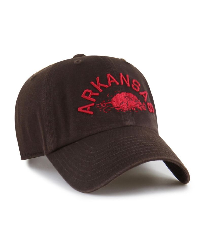 Men's '47 Brown Arkansas Razorbacks Vault Clean Up Adjustable Hat