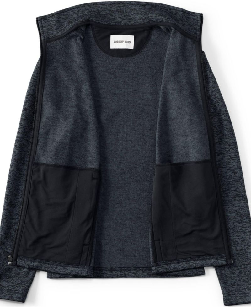 Women's Sweater Fleece Zip Front Jacket