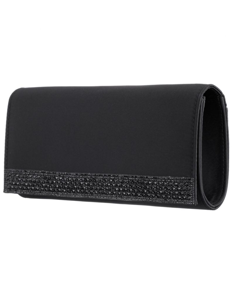 Aurella Crystal Trim Small Flap Clutch Handbag