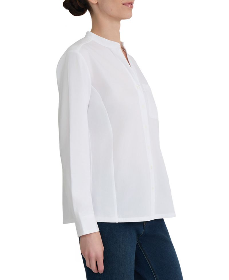Women's Stand Collar Long-Sleeve Shirt