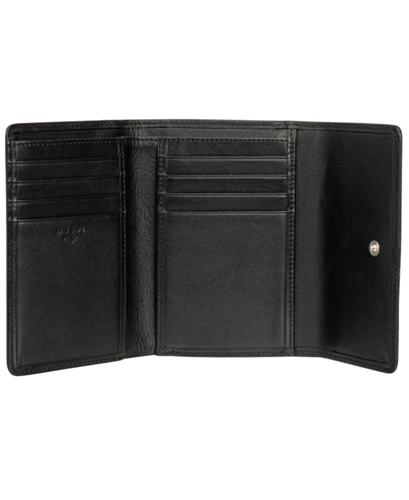 Women's Basket Weave Collection RFID Secure Mini Clutch Wallet