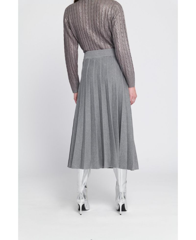 Women's Metallic Cable Knit Embellished Sweater