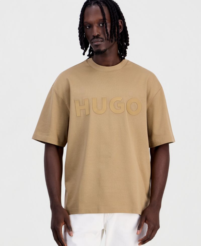 HUGO by Men's Dinkee Oversized-Fit Logo T-Shirt