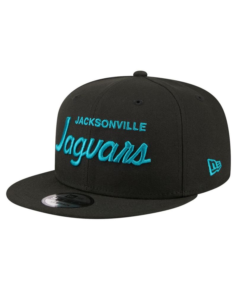 Men's Black Jacksonville Jaguars Core Team Script 9FIFTY Snapback Hat