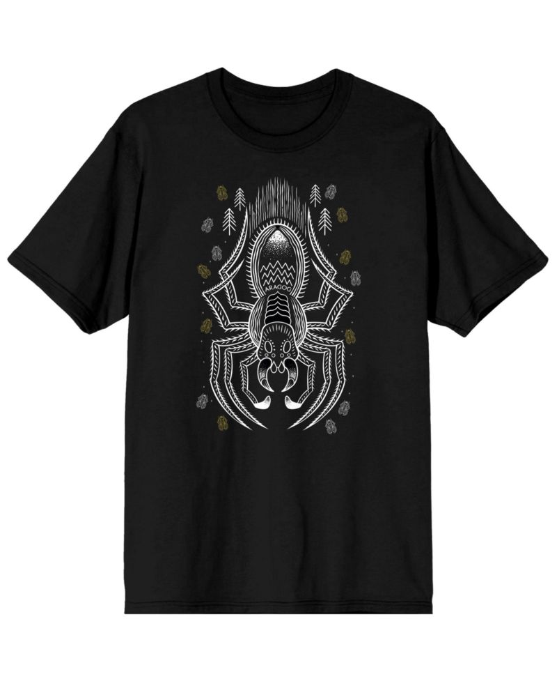 Big & Tall the Chamber of Secrets Spider Aragog Black Graphic Tee-6XL