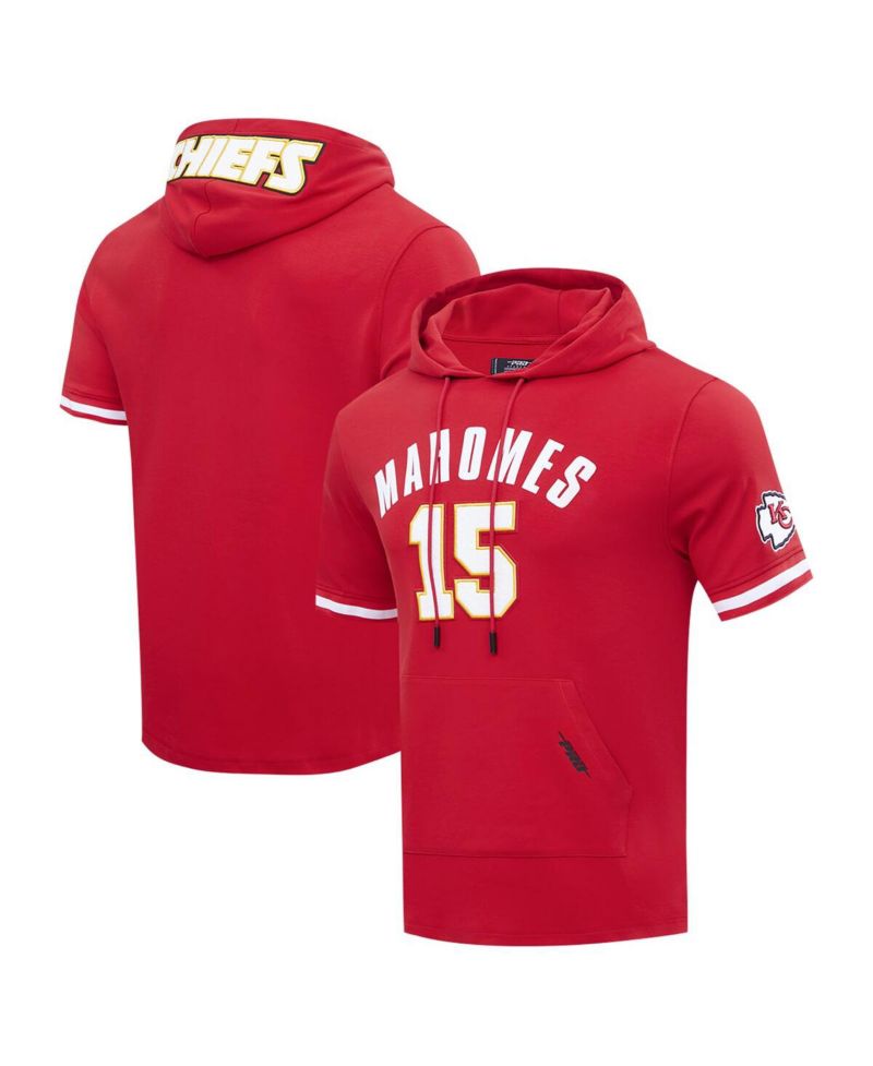 Men's Patrick Mahomes Red Kansas City Chiefs Player Name & Number Hoodie T-Shirt