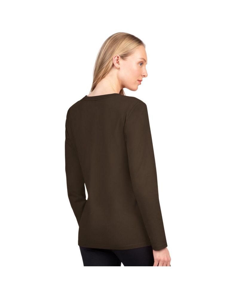 Women's Brown Cleveland Browns Best Play Long Sleeve T-Shirt