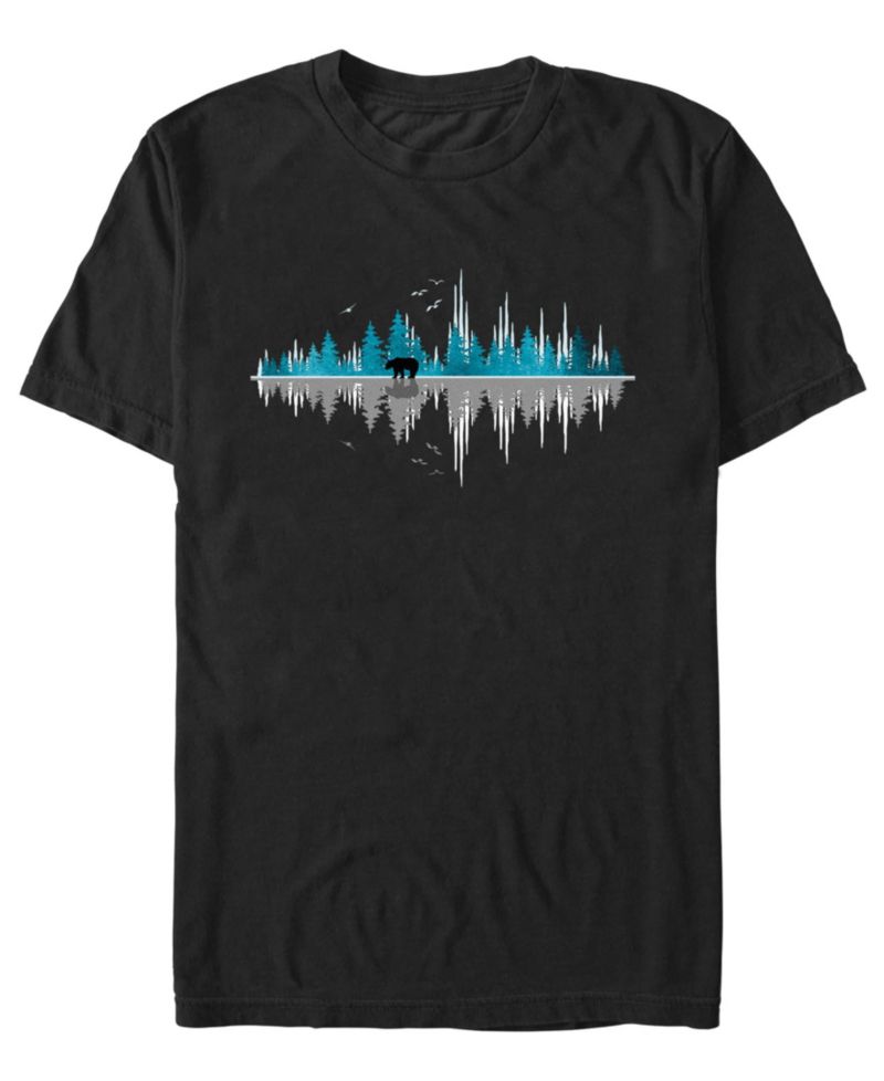 Men's The Sounds Of Nature Music Sound Wave Graphic Crew Neck T-Shirt