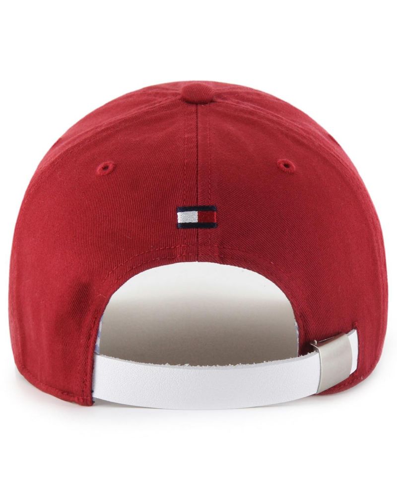 Men's x Tommy Hilfiger Red/White Miami Heat Courtside Cleanup Adjustable Hat