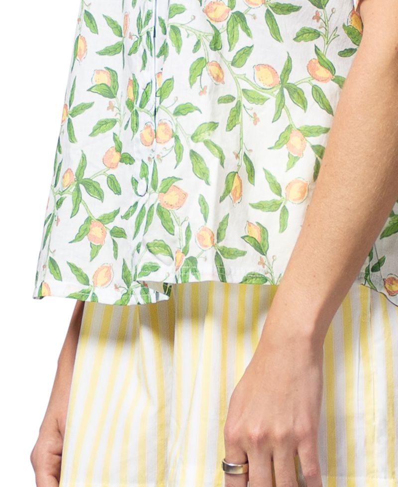 Women's Cotton Voile Short-Sleeve Pajama Top