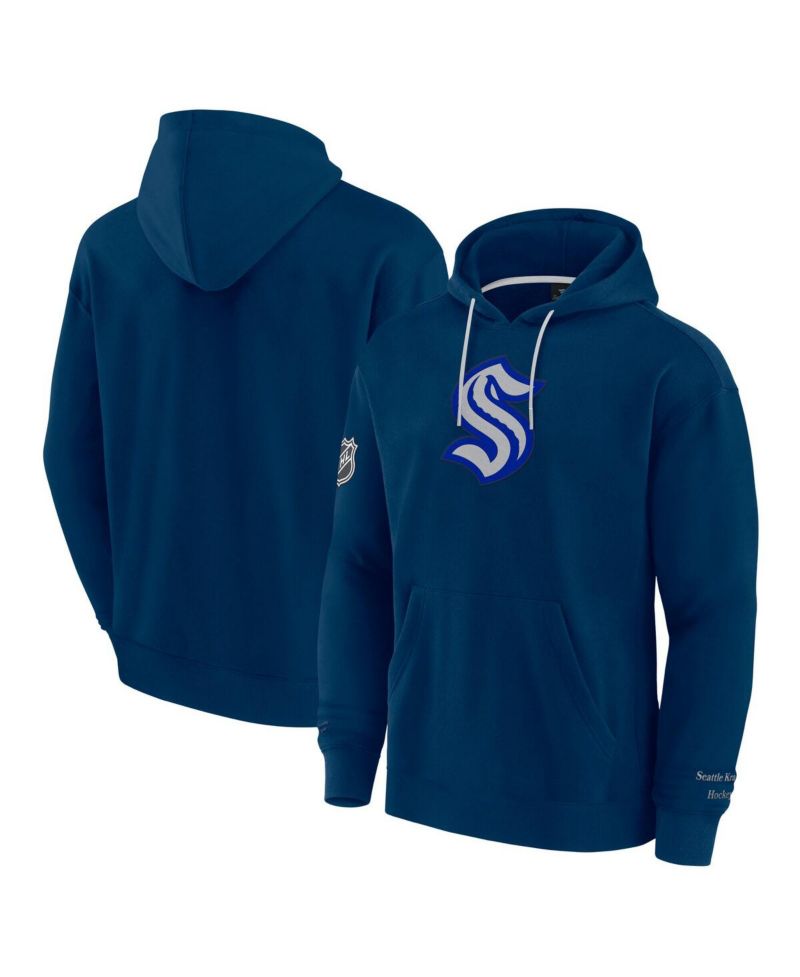 Men's Deep Sea Blue Seattle Kraken Elements Pace Pullover Hoodie