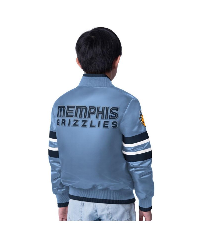 Big Boys and Girls Starter Light Blue Memphis Grizzlies Scout Varsity Full-Snap Jacket