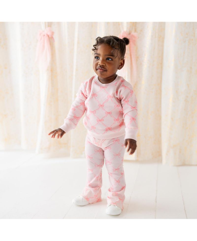 Big Girls Bow Trellis Flare Legging