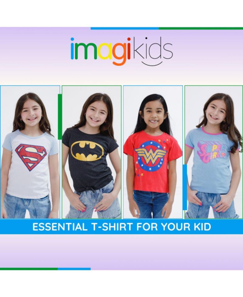 Little Girls Glitter Graphic T-Shirt
