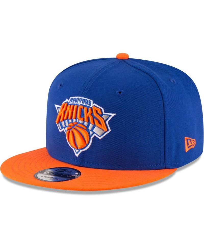 Мужская сине-оранжевая двухцветная кепка New York Knicks с регулируемой длиной 9 футов