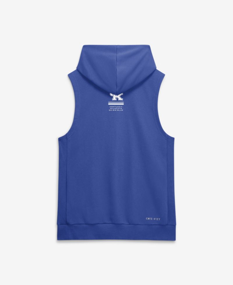 Men's Royal Kentucky Wildcats 2026 Sideline Sleeveless Dri-FIT Hoodie