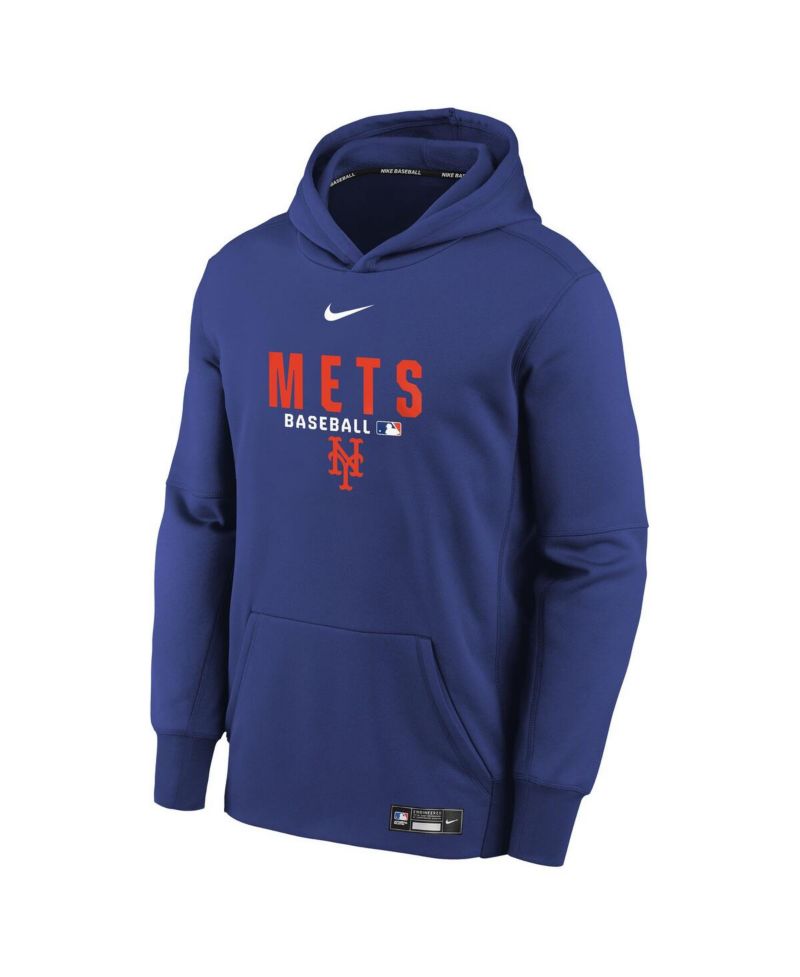 Big Boys and Girls Royal New York Mets Authentic Collection Therma-FIT Hoodie