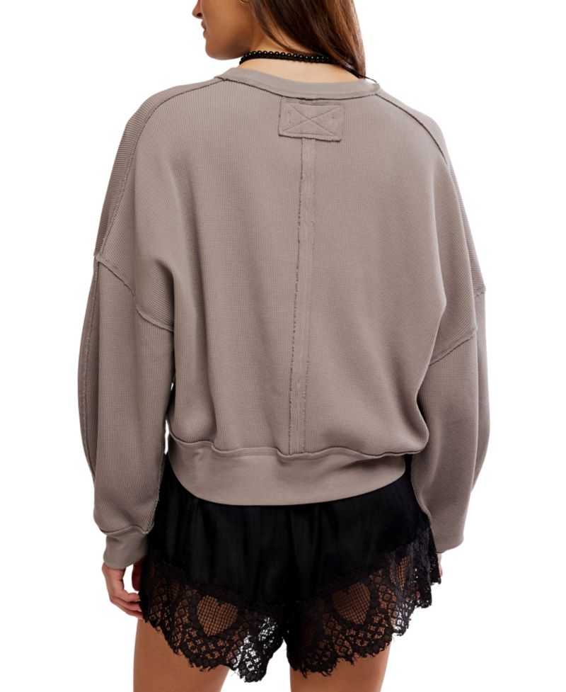 Women's Skyline Thermal Cropped Long-Sleeve T-Shirt