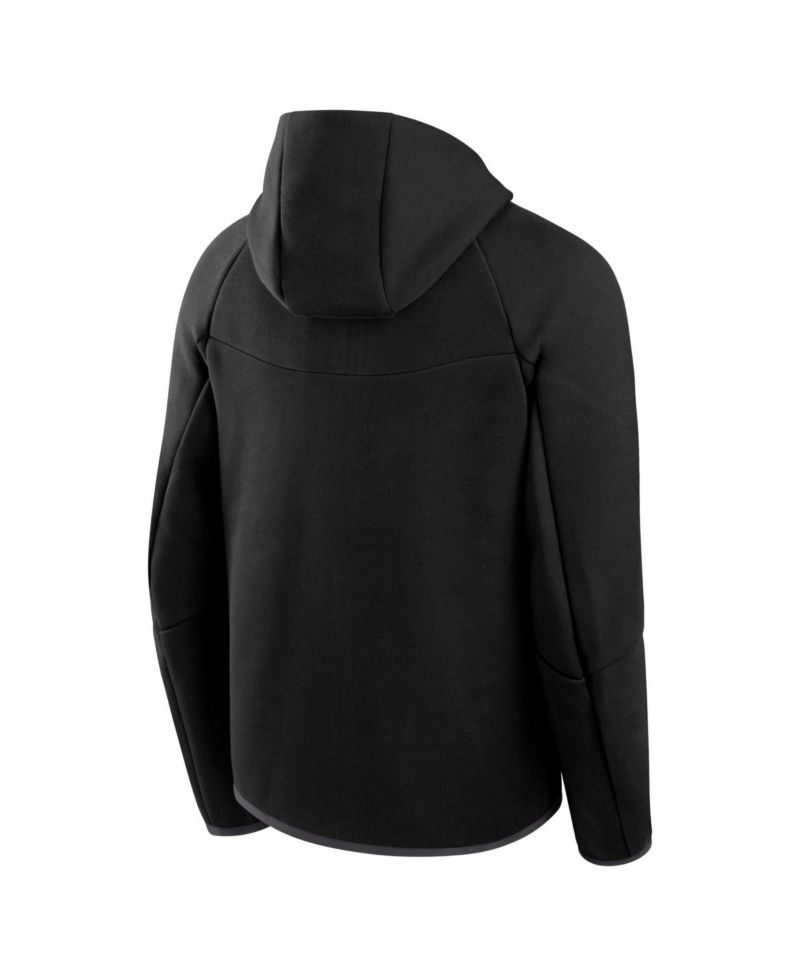 Men's Black Seattle Mariners Tech Fleece Raglan Full-Zip Windrunner Hoodie