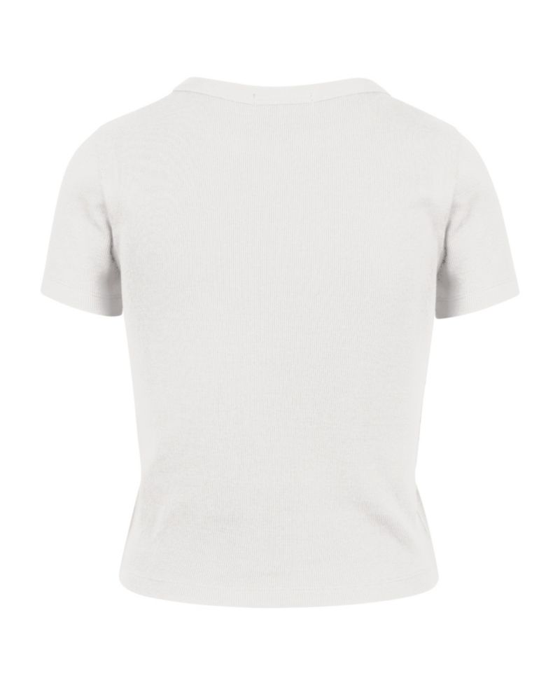 Women's Sand New York Knicks Straight Cut Baby Rib T-Shirt
