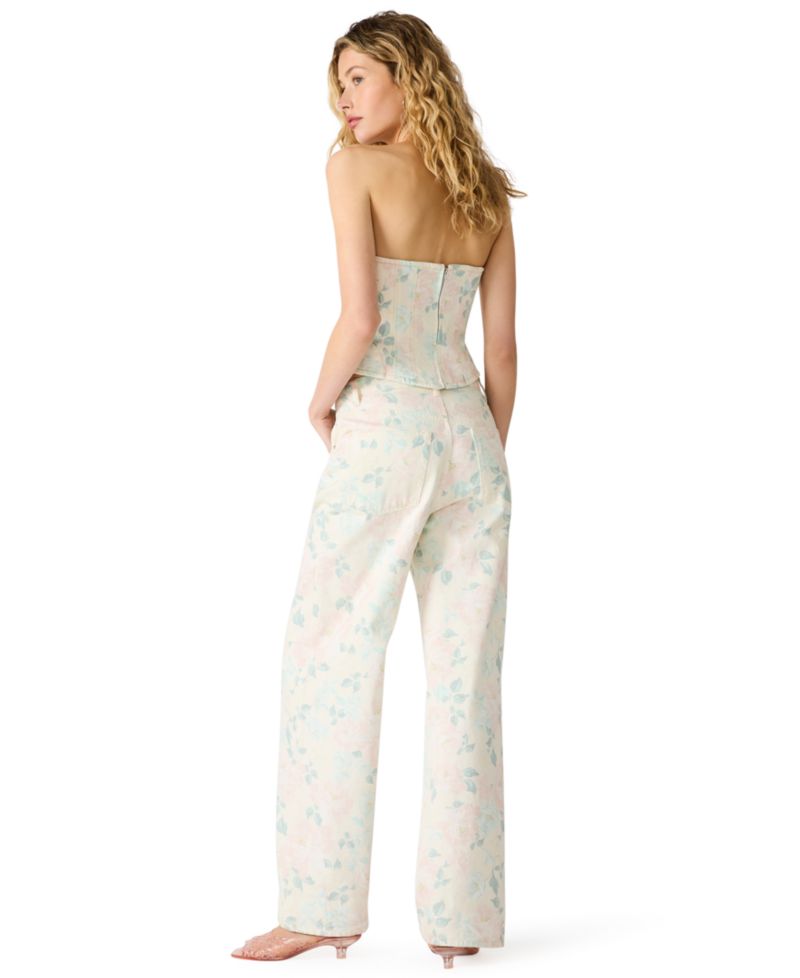 Women's Floral Printed Straight-Fit Jeans