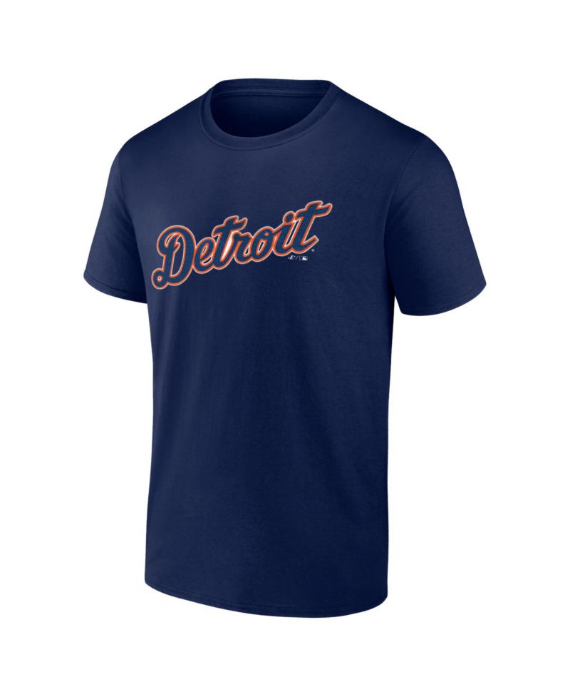 Men's Navy Detroit Tigers Wordmark T-Shirt