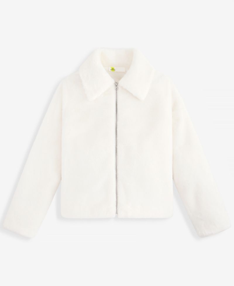 Toddler Girls' 12M-5T Solid Faux-Fur Jacket