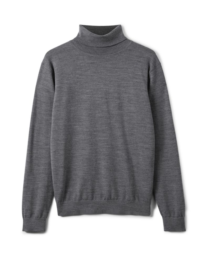 Men's Caine Merino Wool Turtleneck Slim-Fit Sweater