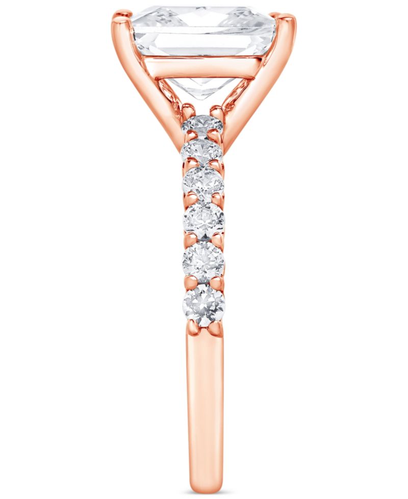 IGI Certified Lab Grown Diamond Princess-Cut Engagement Ring (4 ct. t.w.) in 14k White, Yellow or Rose Gold