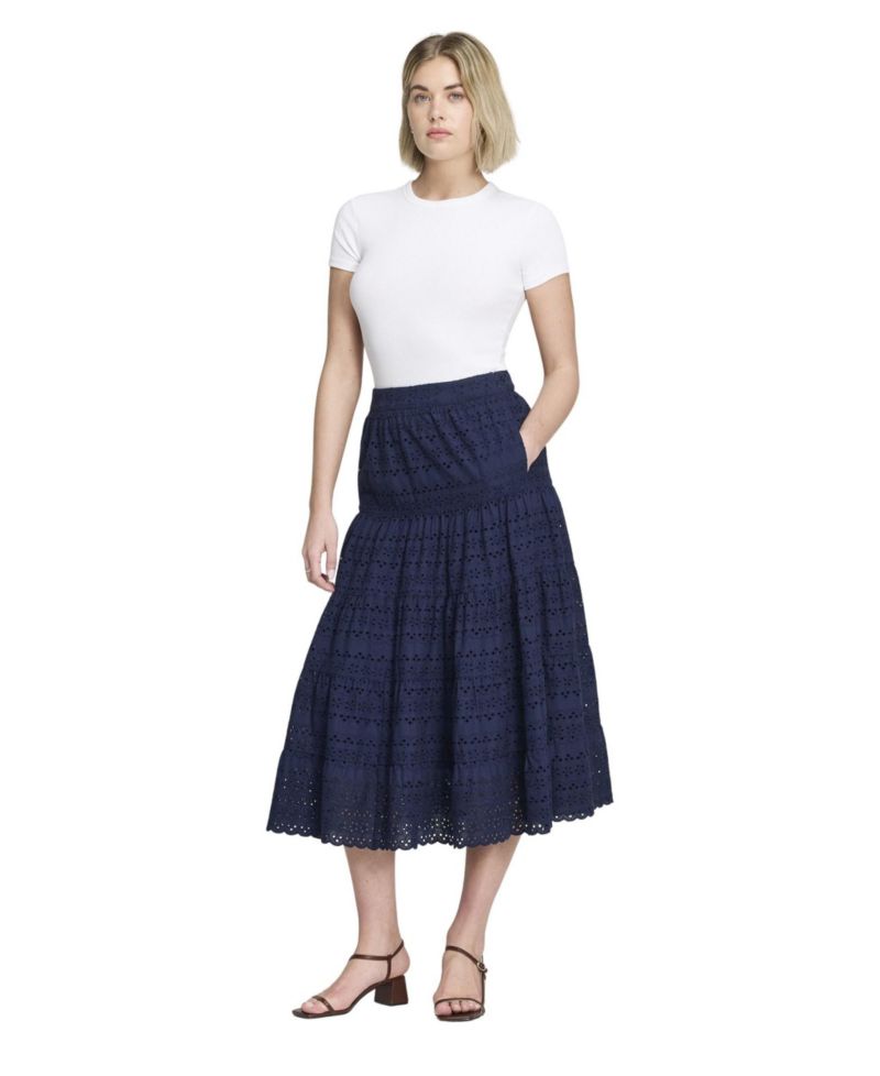 Women's Siobhan Tiered High-Waisted Midi Skirt