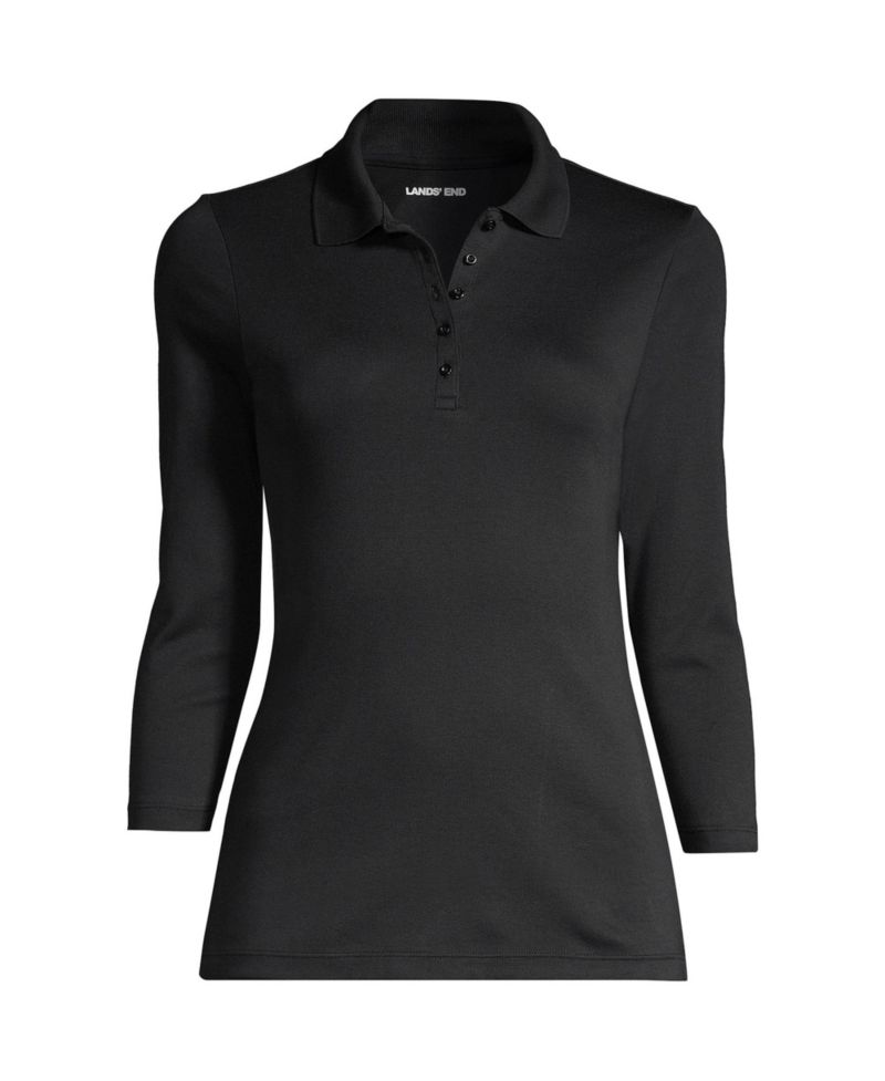 Women's 3/4 Sleeve Supima Cotton Polo Shirt