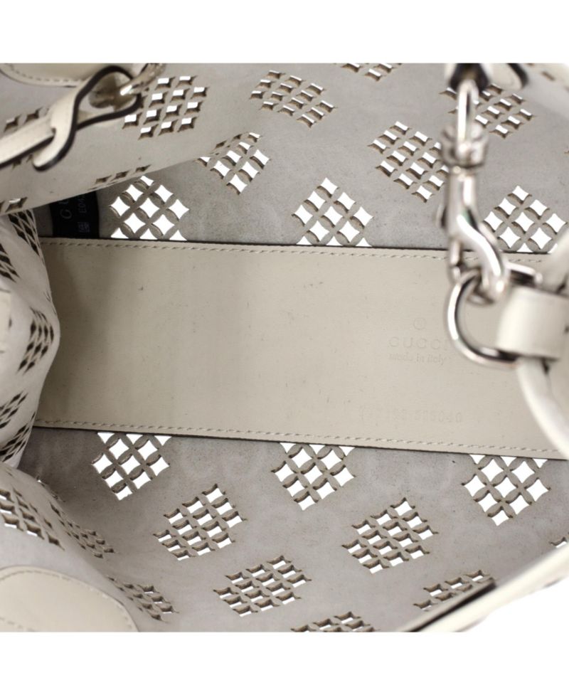 Small Convertible Tote GG Debossed Laser Cut Leather