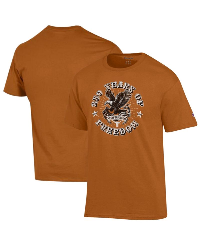 Men's Texas Orange Texas Longhorns Americana 250 Years of Freedom Tonal T-Shirt