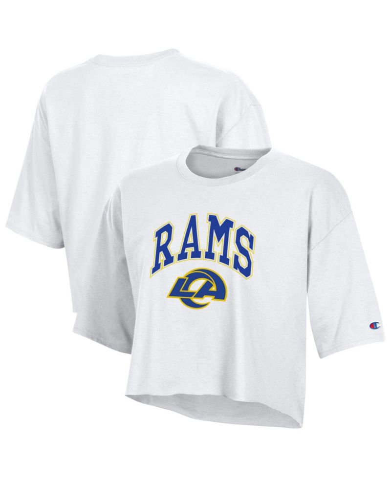 Women's Los Angeles Rams Boyfriend Cropped T-Shirt