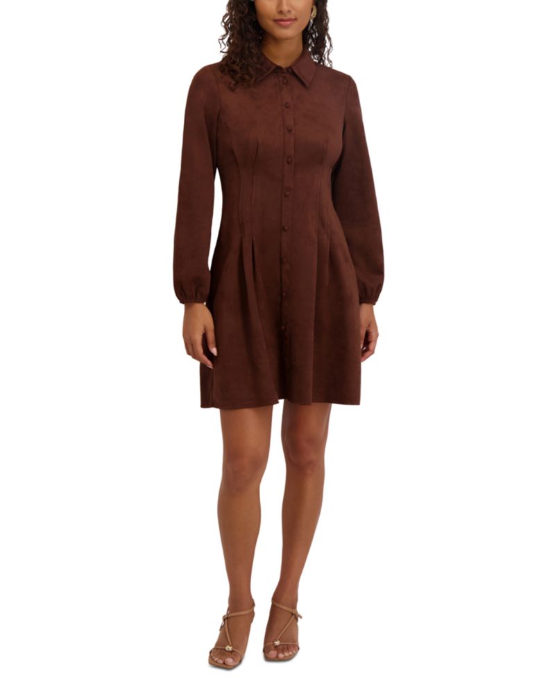 Women's Collared Long-Sleeve Dress