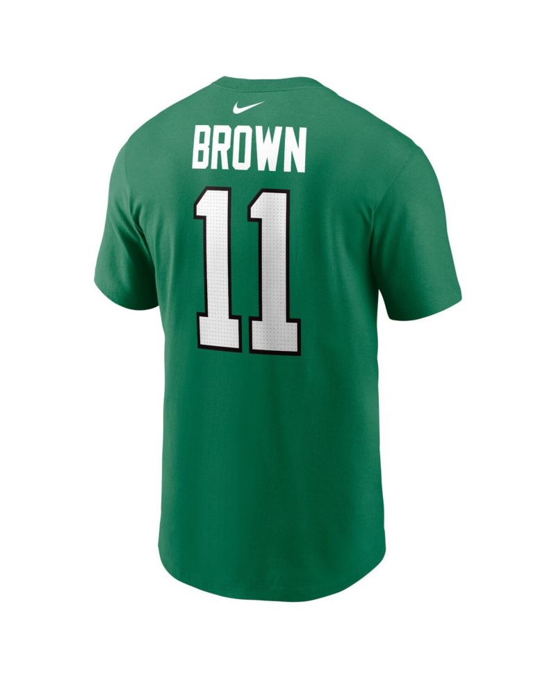 Men's A.J. Brown Kelly Green Philadelphia Eagles Alternate Player Name & Number T-shirt