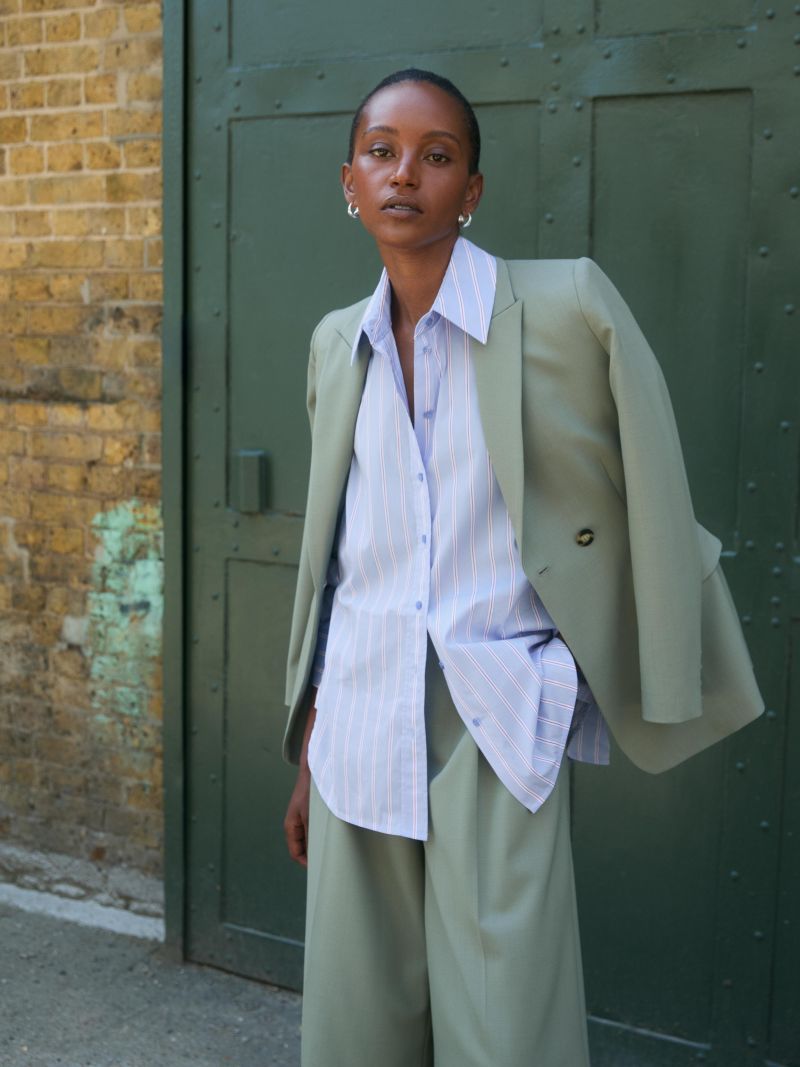 Women's Double-Breasted Stretch Blazer
