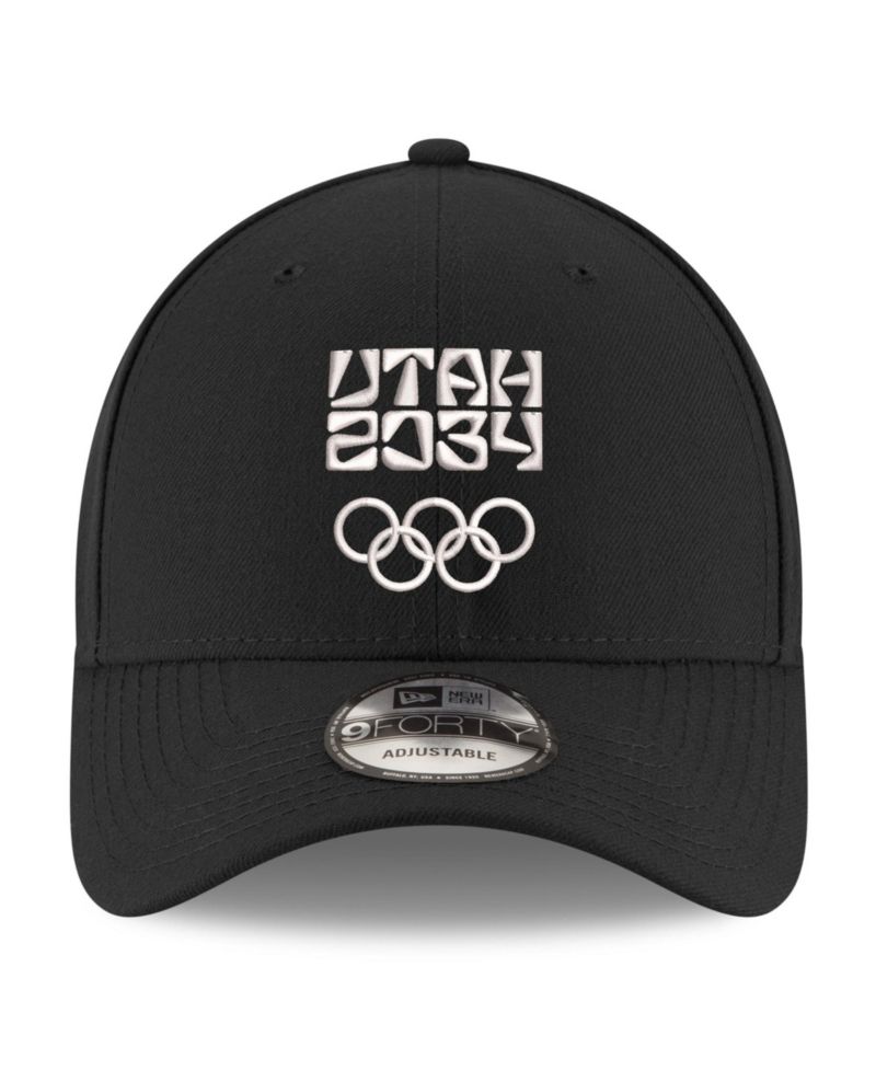 Men's Black Utah 2034 9FORTY Adjustable Hat