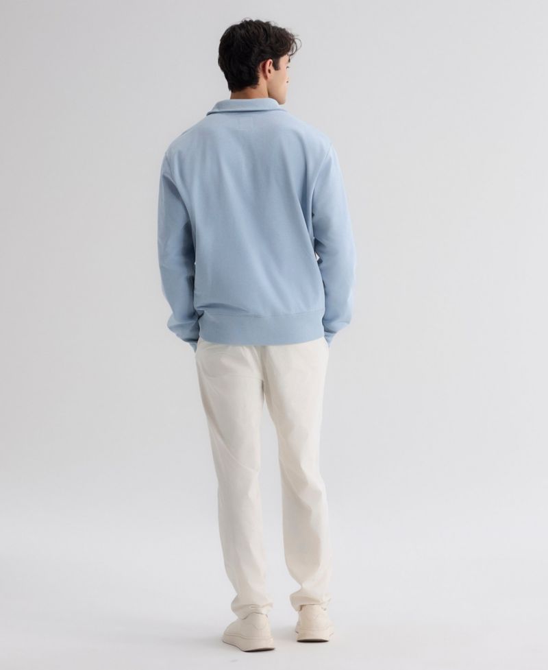 Men's Philadelphia Phillies Iconic Sideline Terry Relaxed-Fit Quarter-Zip Sweatshirt