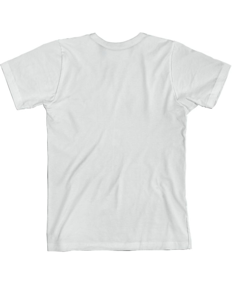 Character Circles Crew Neck Short Sleeve Boy's White T-shirt-XS