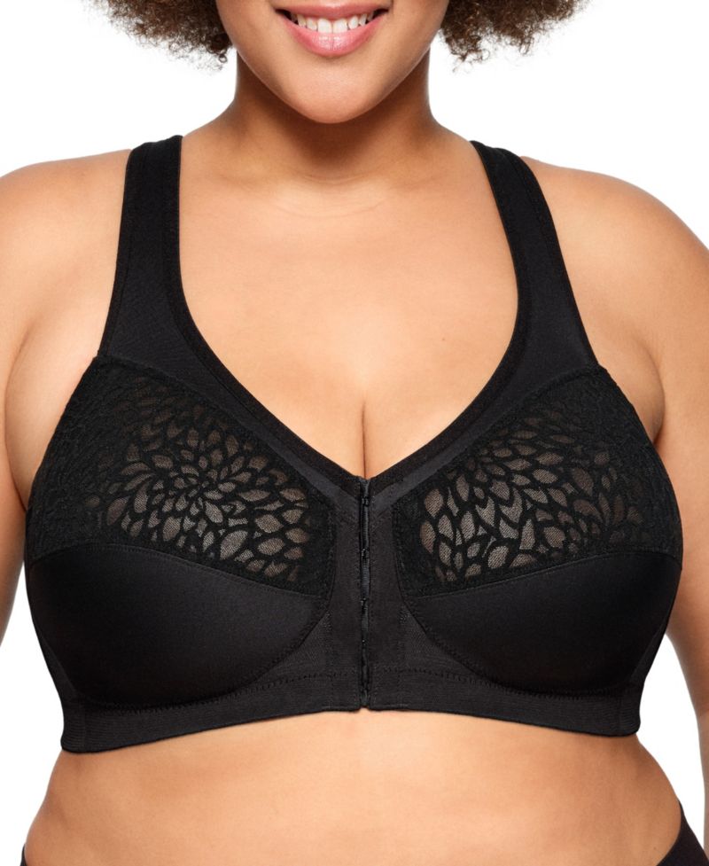 Plus Size Magic Lift Front-Closure Racerback Wire Free Bra #1206