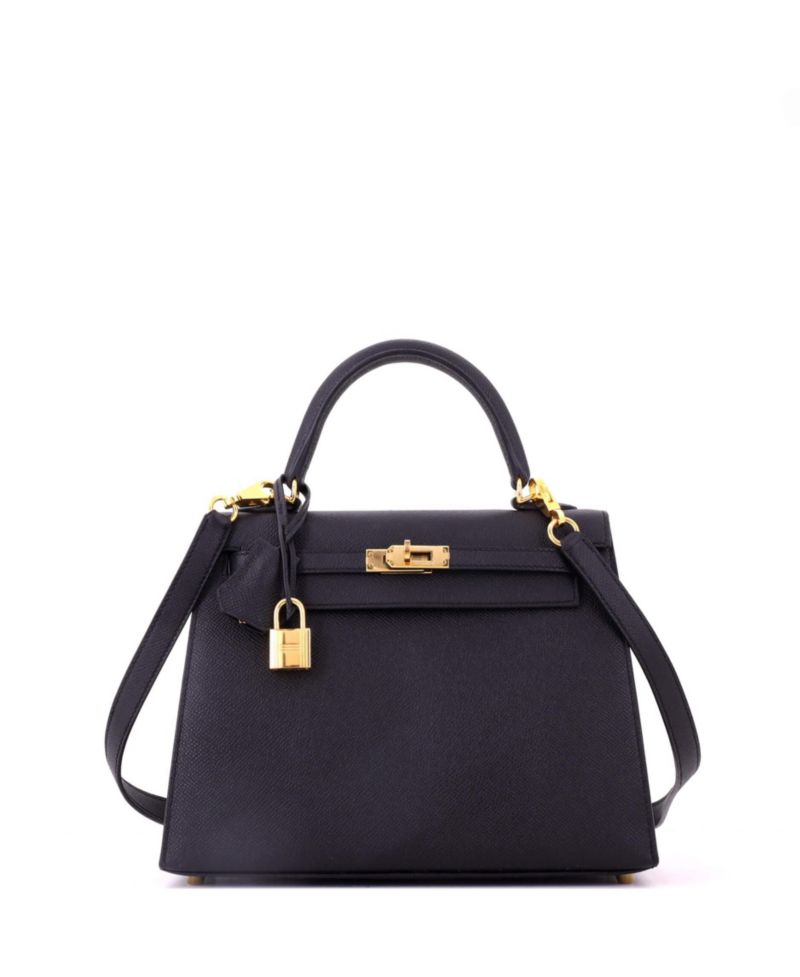 Pre-Owned Herm&eacute;s Kelly 25 Leather Gold-Tone Hardware Satchel