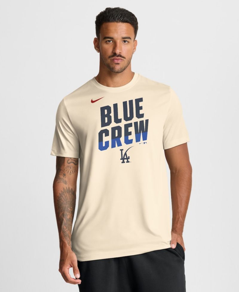 Men's Cream Los Angeles Dodgers 2026 City Connect Team Phrase Script Dri-FIT T-Shirt