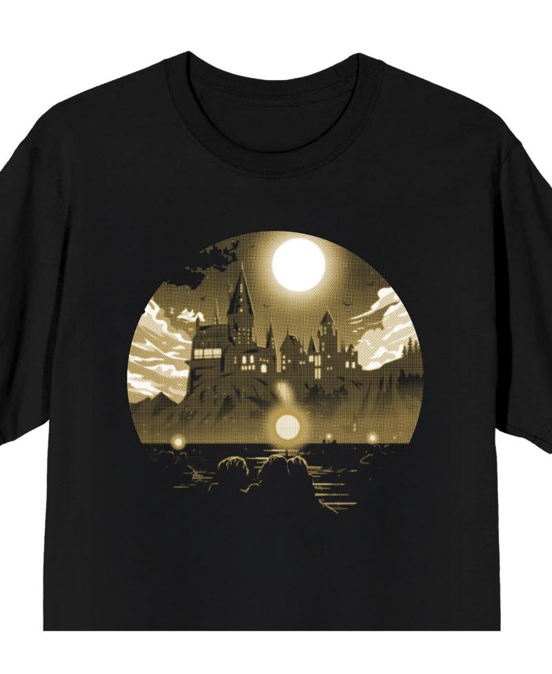 Men's Hogwarts First Year Half-Tone Crew Neck Short Sleeve T-shirt