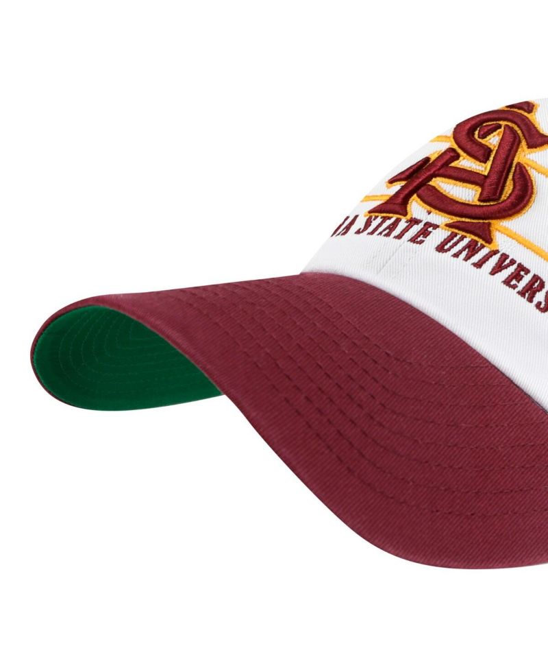 Men's White Arizona State Sun Devils Gridiron Clean Up Adjustable Hat