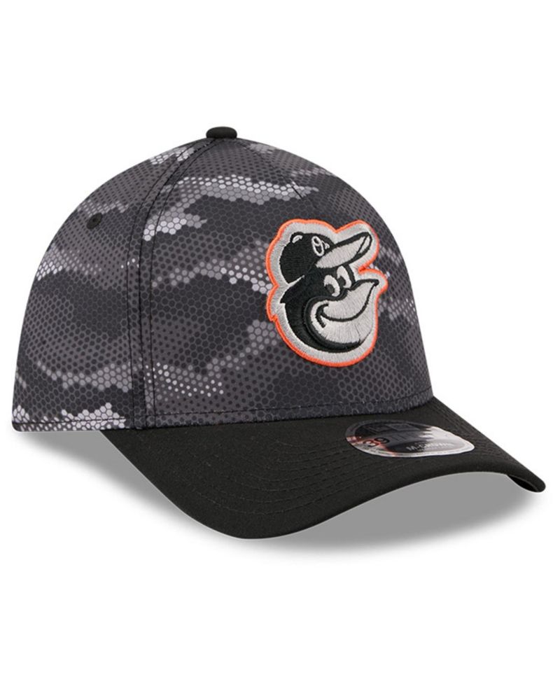 Men's Black Baltimore Orioles Camo 39THIRTY A-Frame Flex Hat