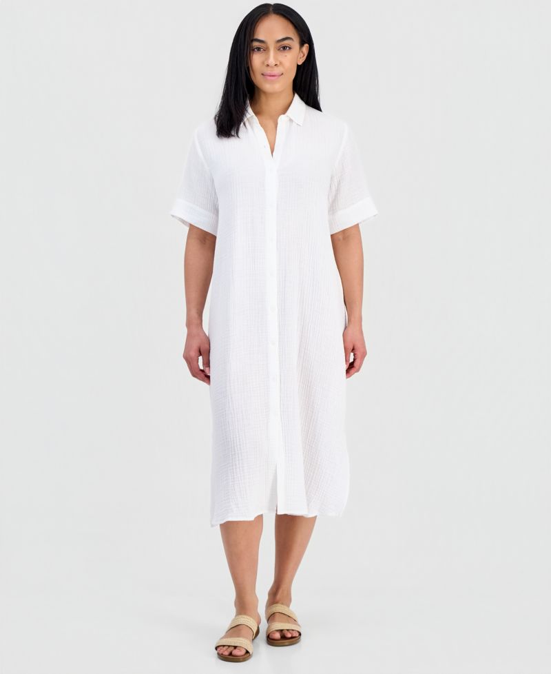 Women's Cotton Classic Collar Shirtdress