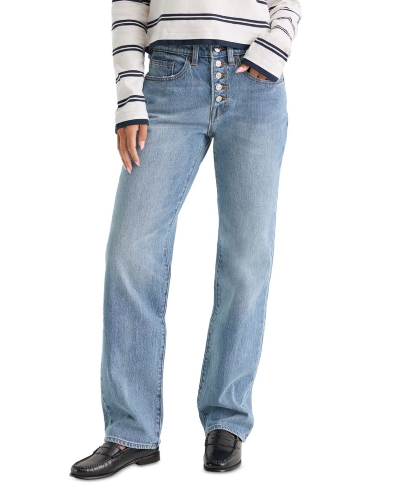Women's Vintage Mid-Rise Straight Jeans