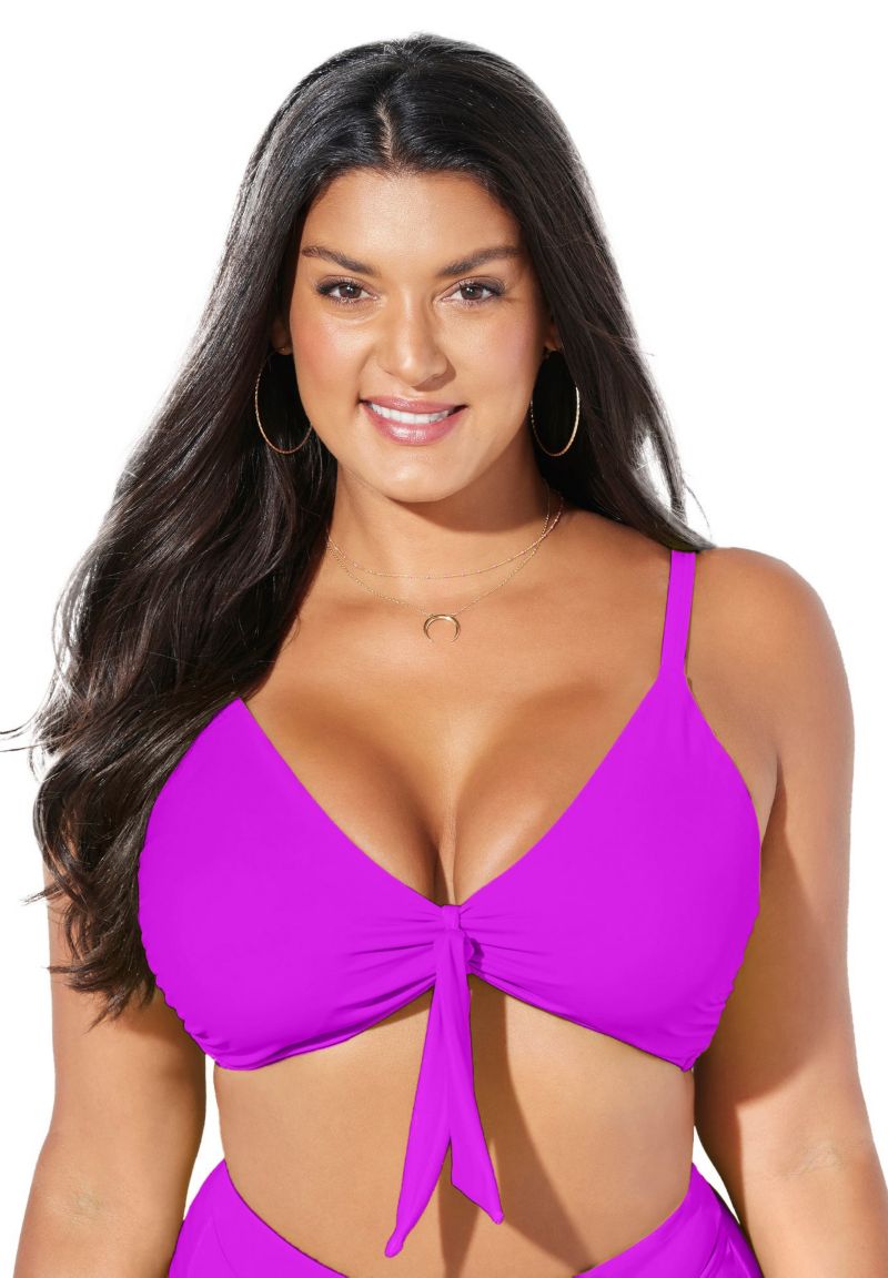 Women's Mentor Tie Front Bikini Top