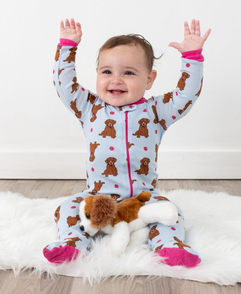 Baby Girls Matching Family One-Piece Cotton Sleep 'n Play Footed Pajamas - Animals and Wildlife Prints